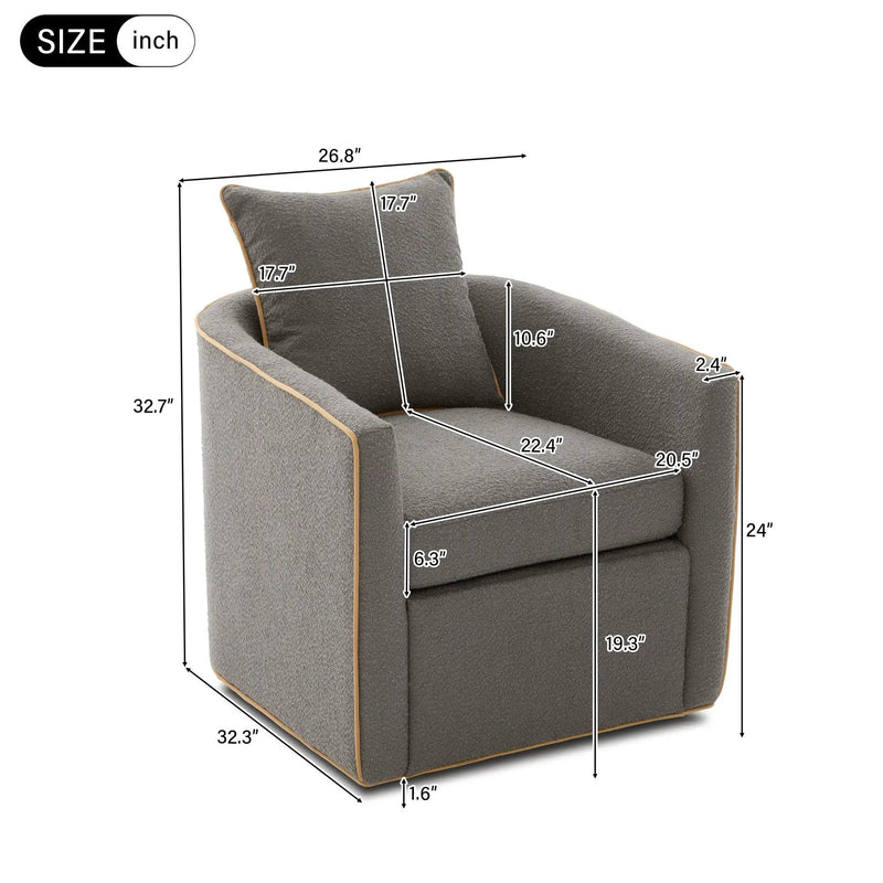 Swivel Accent Chair, Rotating Base, For Living Room by HouseOfZazla