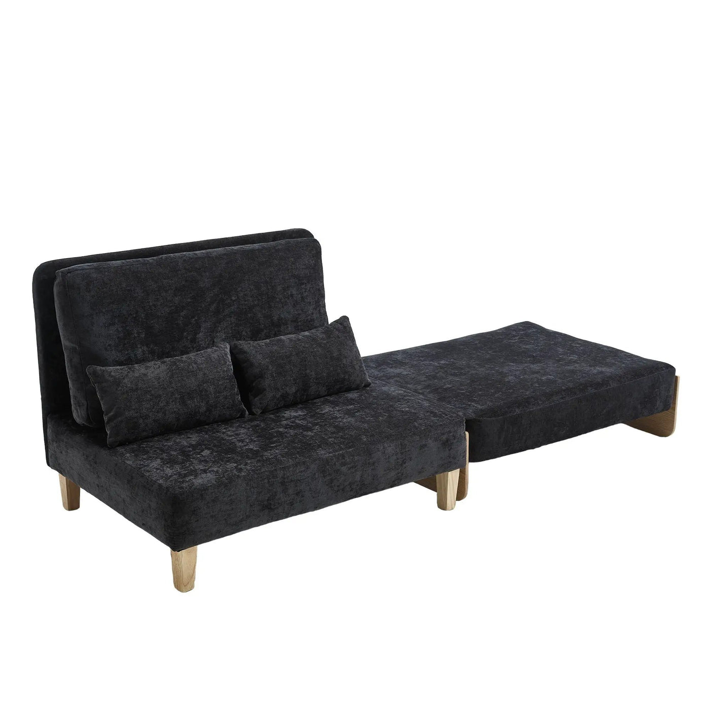Mid Century Modern Foldable Sofa Bed, 3 In 1 Convertible Sleeper With 3 Pillows by Unique Piece Furniture