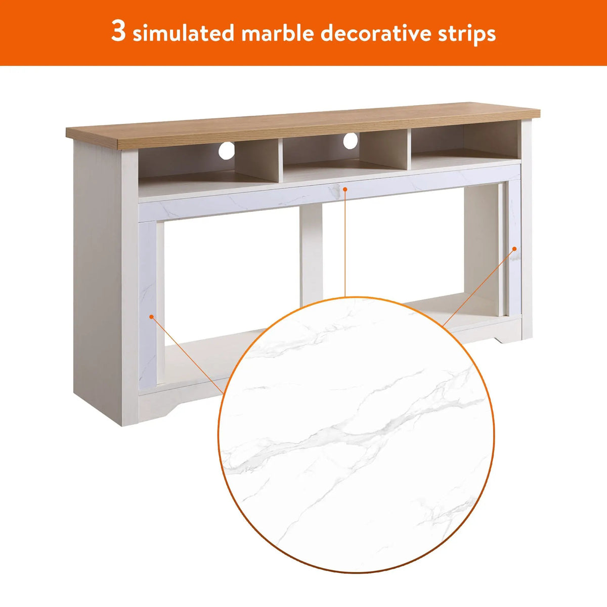 60 Inch Fireplace TV Stand for TVs Up to 70" with 50" Smart Electric Fireplace by HouseOfZazla