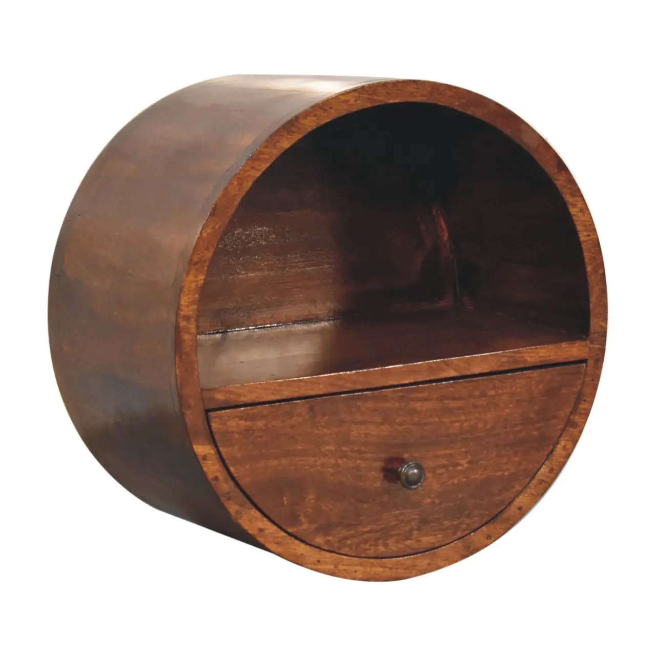 Floating Circle Bedside Table - Chestnut by Unique Piece Furniture