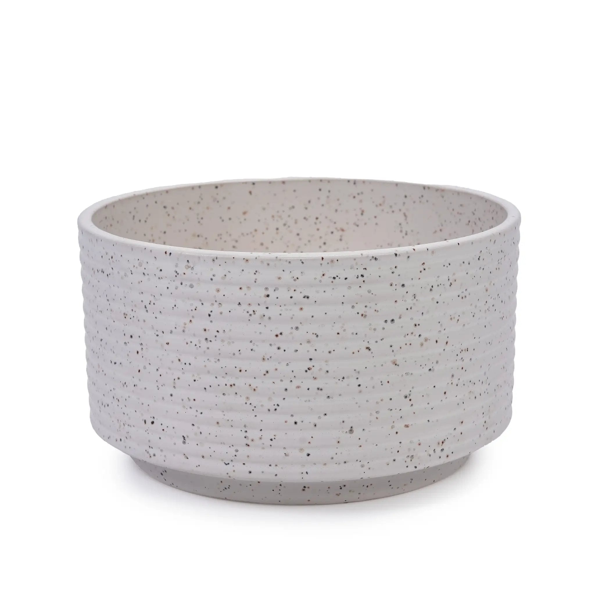 2 Pieces Ceramic Flowerpot Set, Milk White by HouseOfZazla