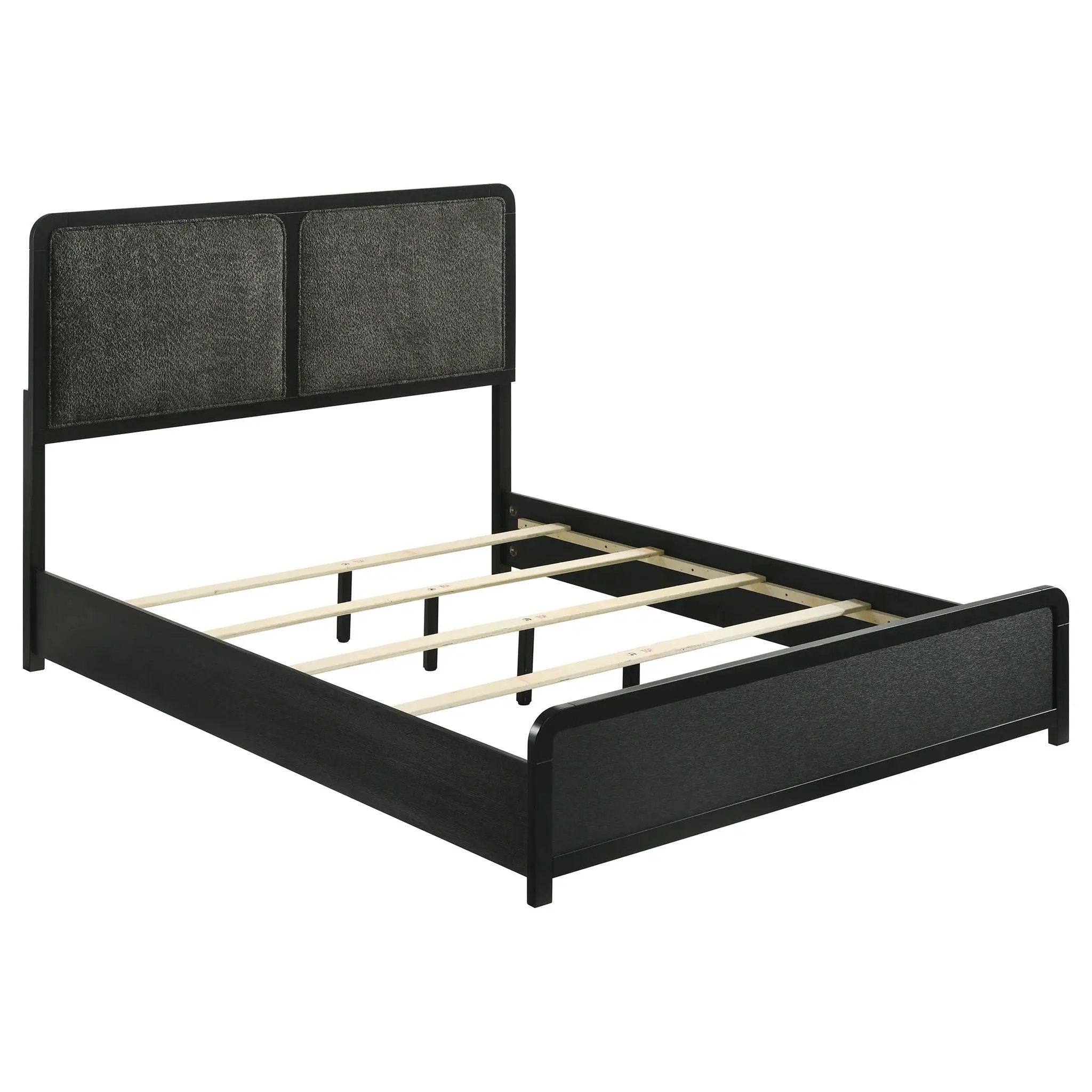 Cavelle 51-inch Upholstered Eastern King Panel Bed Black by Unique Piece Furniture