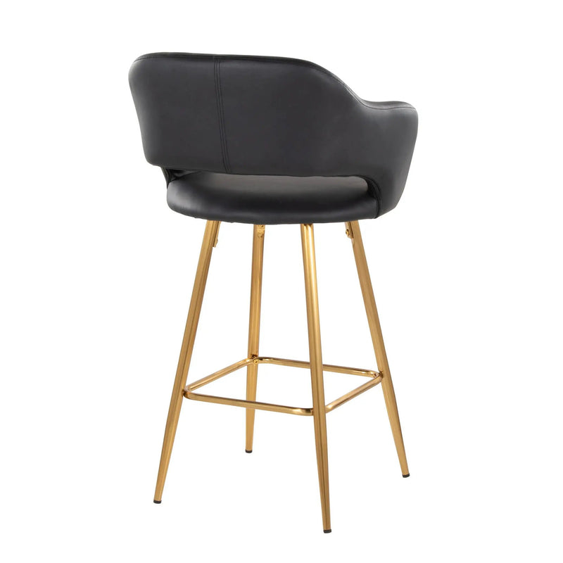 Margarite - Contemporary Fixed Height Counter Stool With Footrest (Set of 2) With Square by HouseOfZazla