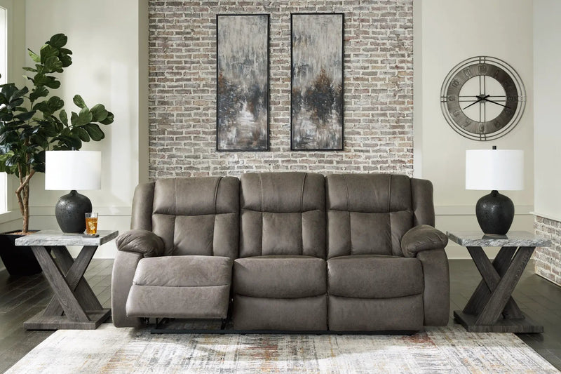 First Base - Reclining Sofa - Gunmetal by Unique Piece Furniture