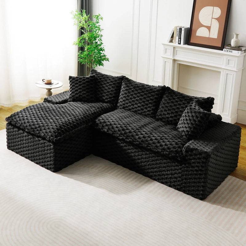 Modular Sofa, Convertible Twin Seat With Chaise Lounge by Unique Piece Furniture