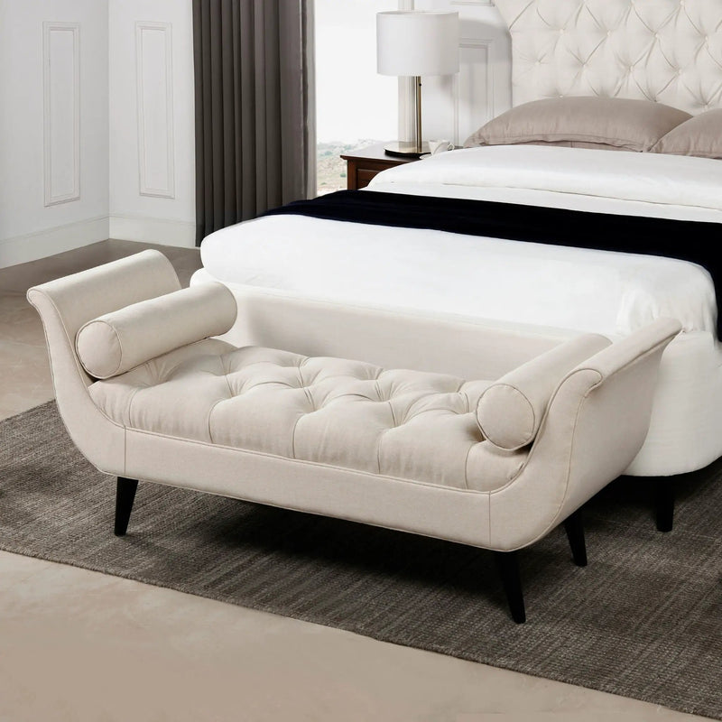Alma - Tufted Flared Arm Entryway Bench by Unique Piece Furniture