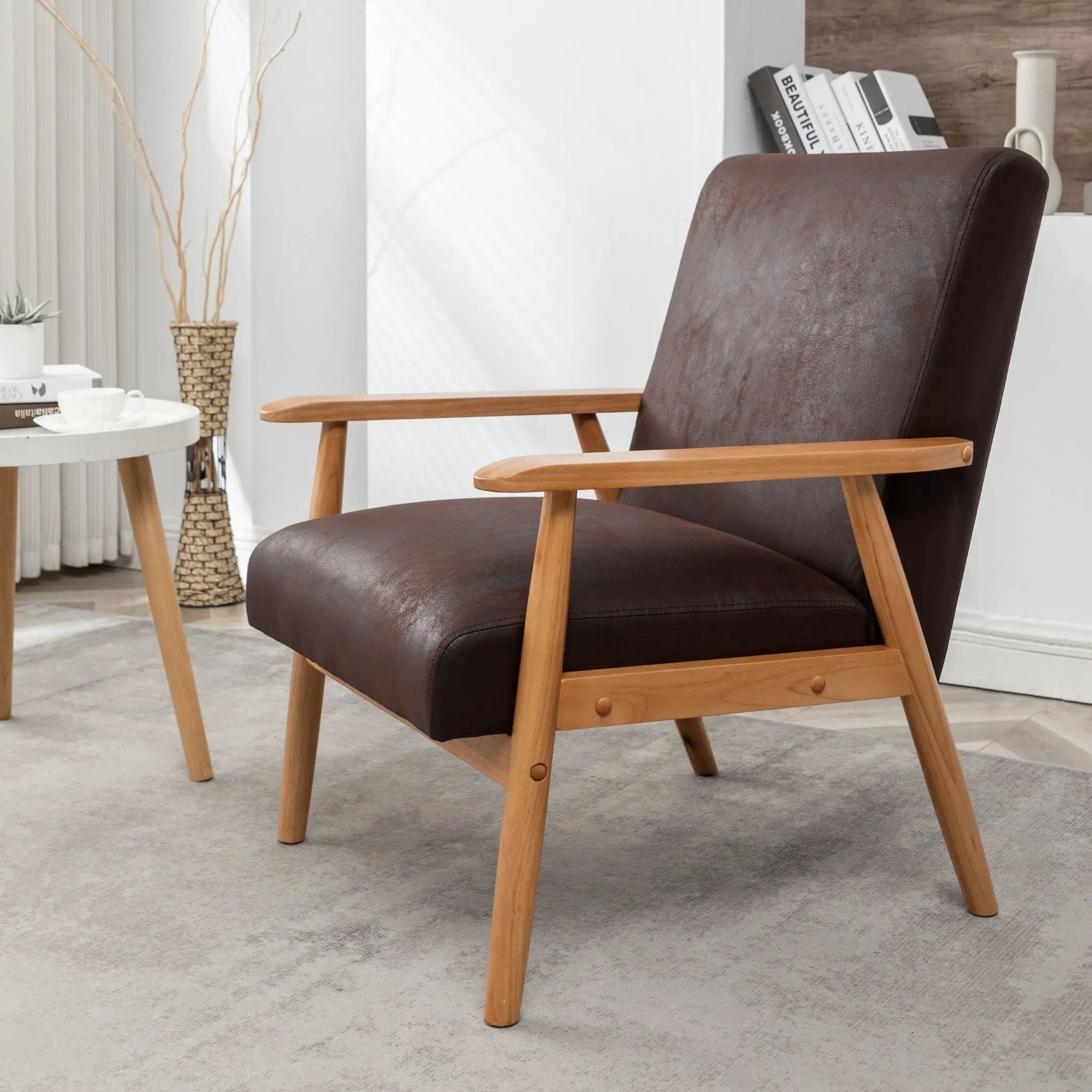 Wide Classic Mid-Century Modern Arm Chair by HouseOfZazla