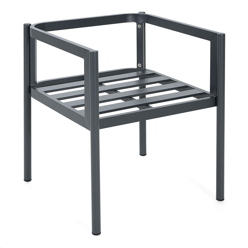 7 Piece Outdoor Dining Set With Table And 6 Chairs - Black / Gray / Teak by HouseOfZazla