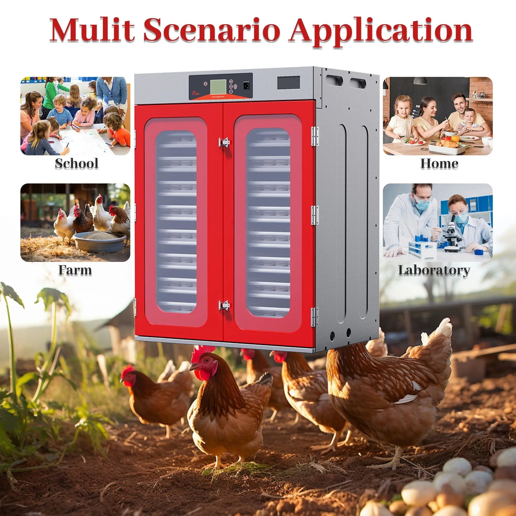 Commercial Egg Digital Cabinet Incubator With Auto Temperature & Humidity Control by HouseOfZazla