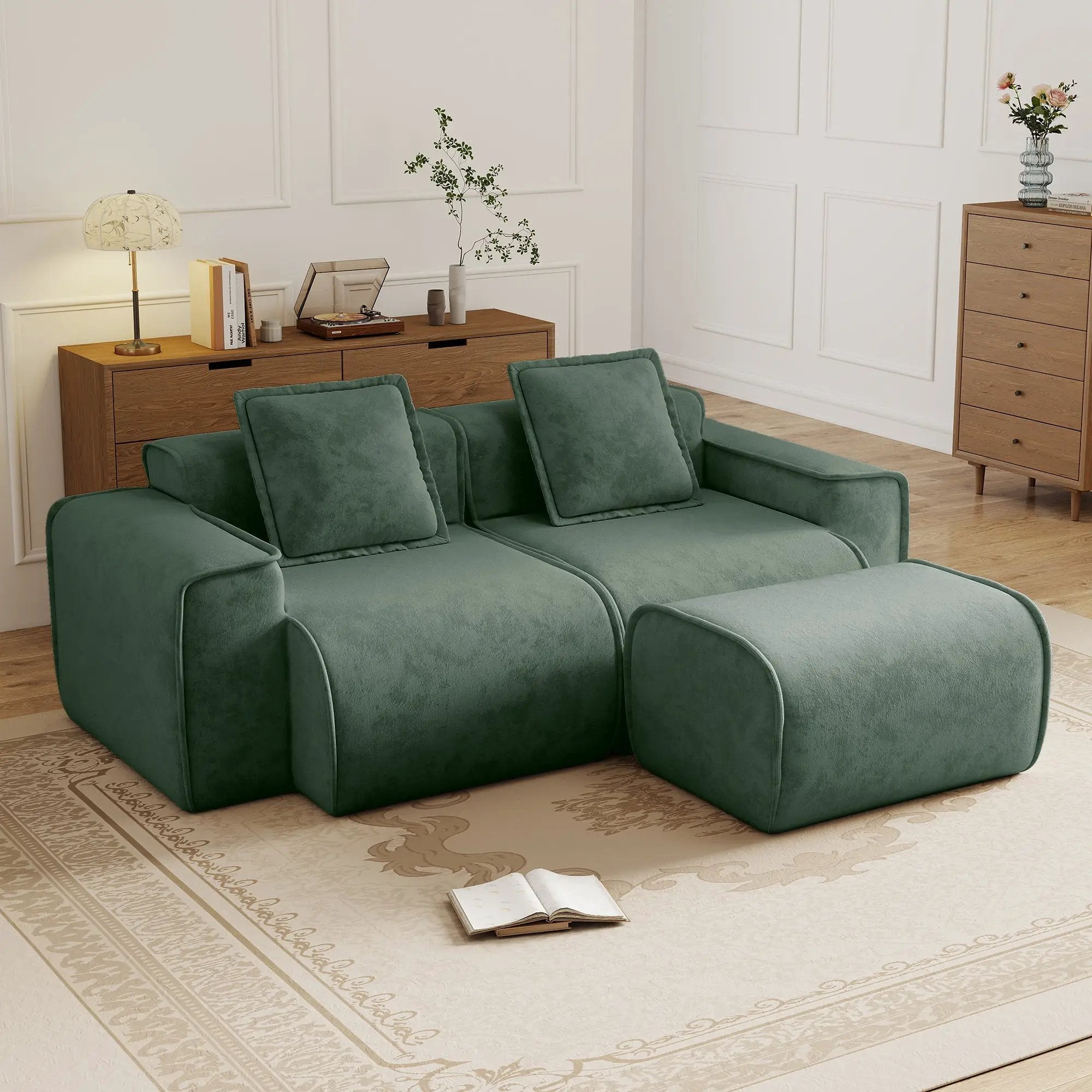 Streamlined Design Modular 2 Seat L Shape Sectional Sofa by HouseOfZazla