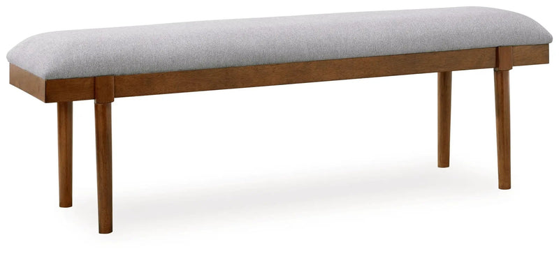 Lyncott - Large Upholstered Dining Room Bench - Gray / Brown by Unique Piece Furniture