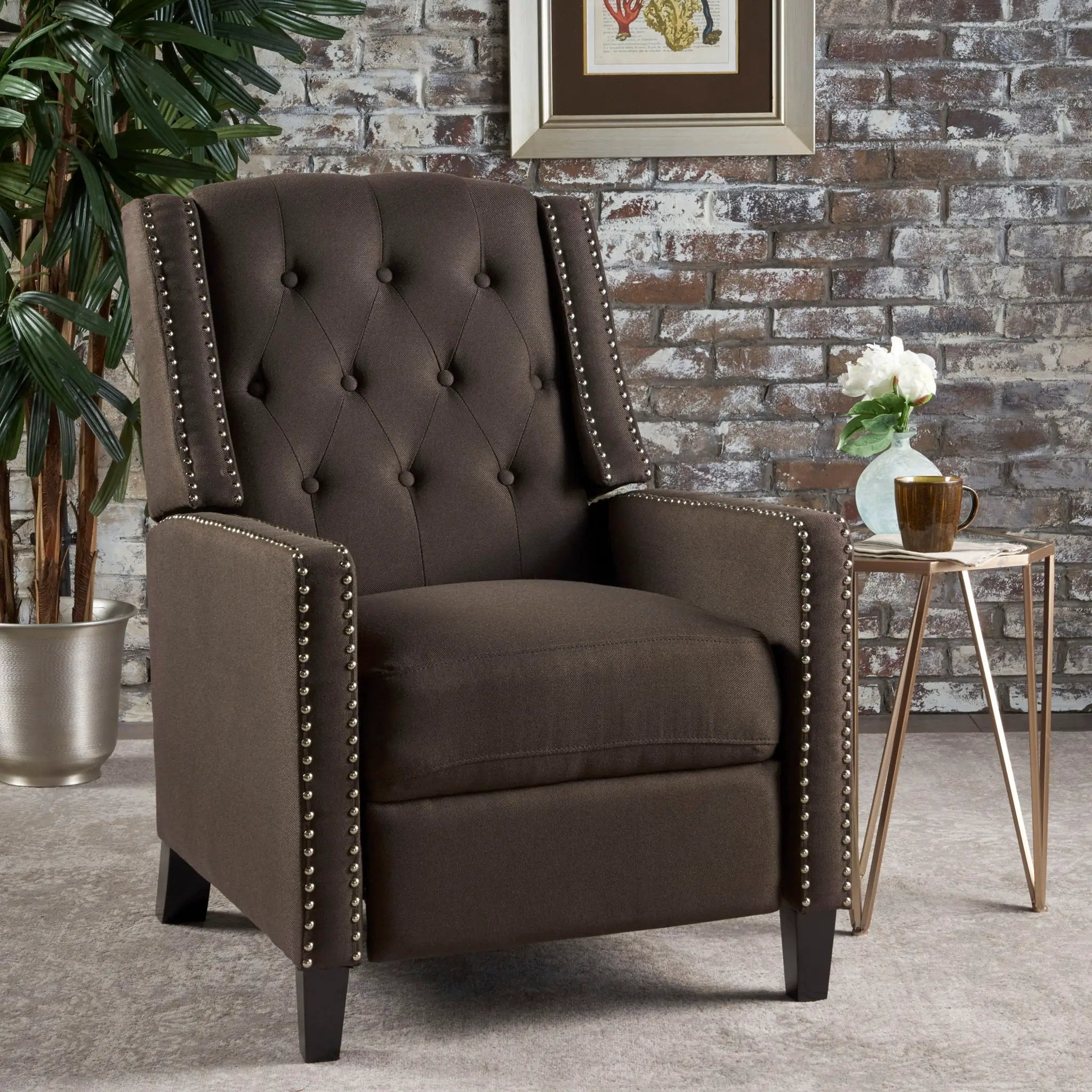 Classic Fabric Push Back Chair by Unique Piece Furniture