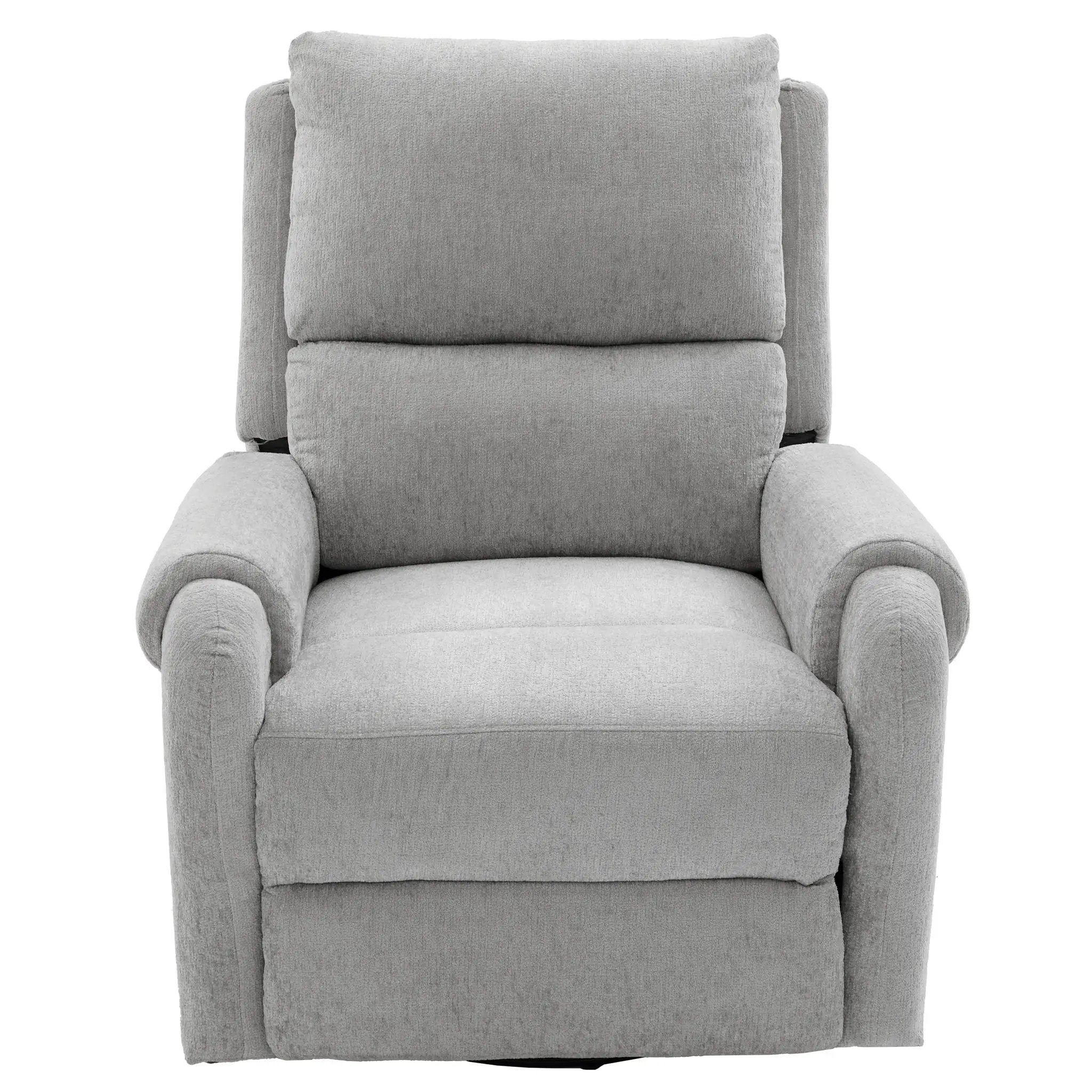 Manual Recliner Massage Chair With Swivel Rocker, 8 Massage Modes, Side Storage Pocket by HouseOfZazla
