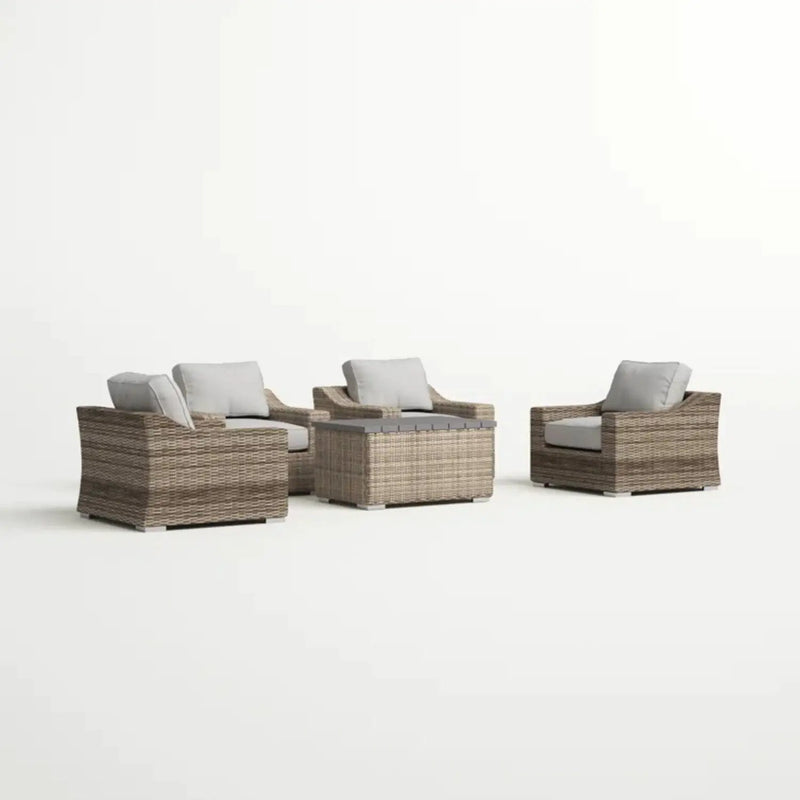 Stylish Sofa Seating Group With Cushions Perfect For Outdoor Gatherings by HouseOfZazla