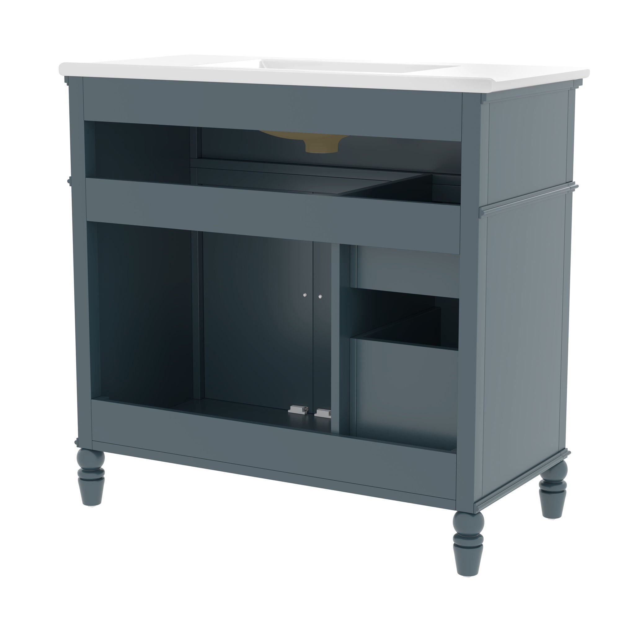 Bathroom Vanity With Sink, Freestanding Cabinet & Drawers by HouseOfZazla