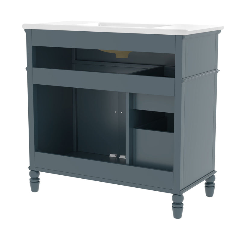 Bathroom Vanity With Sink, Freestanding Cabinet & Drawers by HouseOfZazla