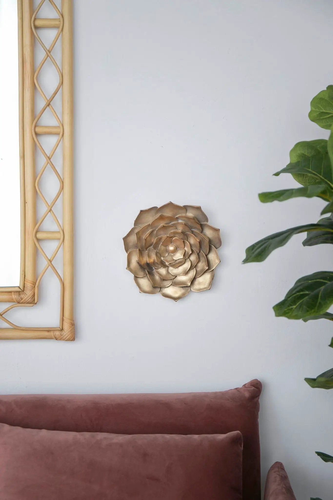 Succulent Wall Plaque Resin by Unique Piece Furniture