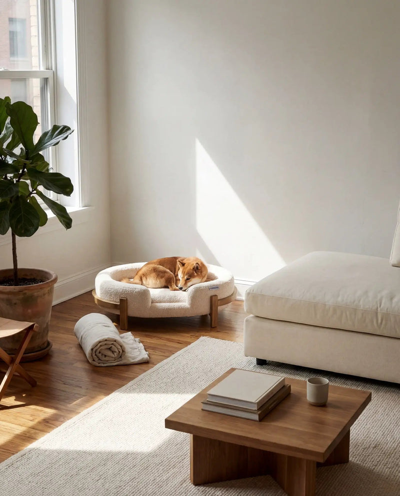 Calming Dog Bed Durable Fabric Pet Furniture by HouseOfZazla