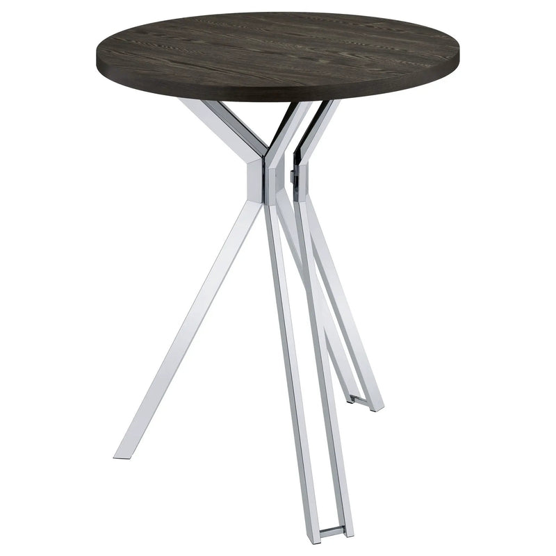 Edgerton Round 35-inch Pub Height Bistro Bar Table Dark Oak by Unique Piece Furniture
