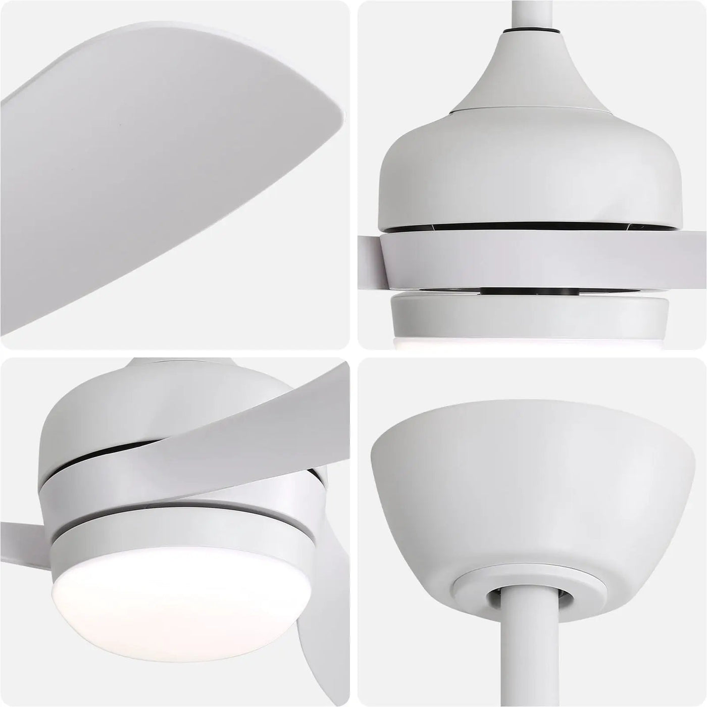 Ceiling Fan With 3 Blades, Remote Control, Reversible DC Motor, Noiseless Operation, 3 Downrods by HouseOfZazla