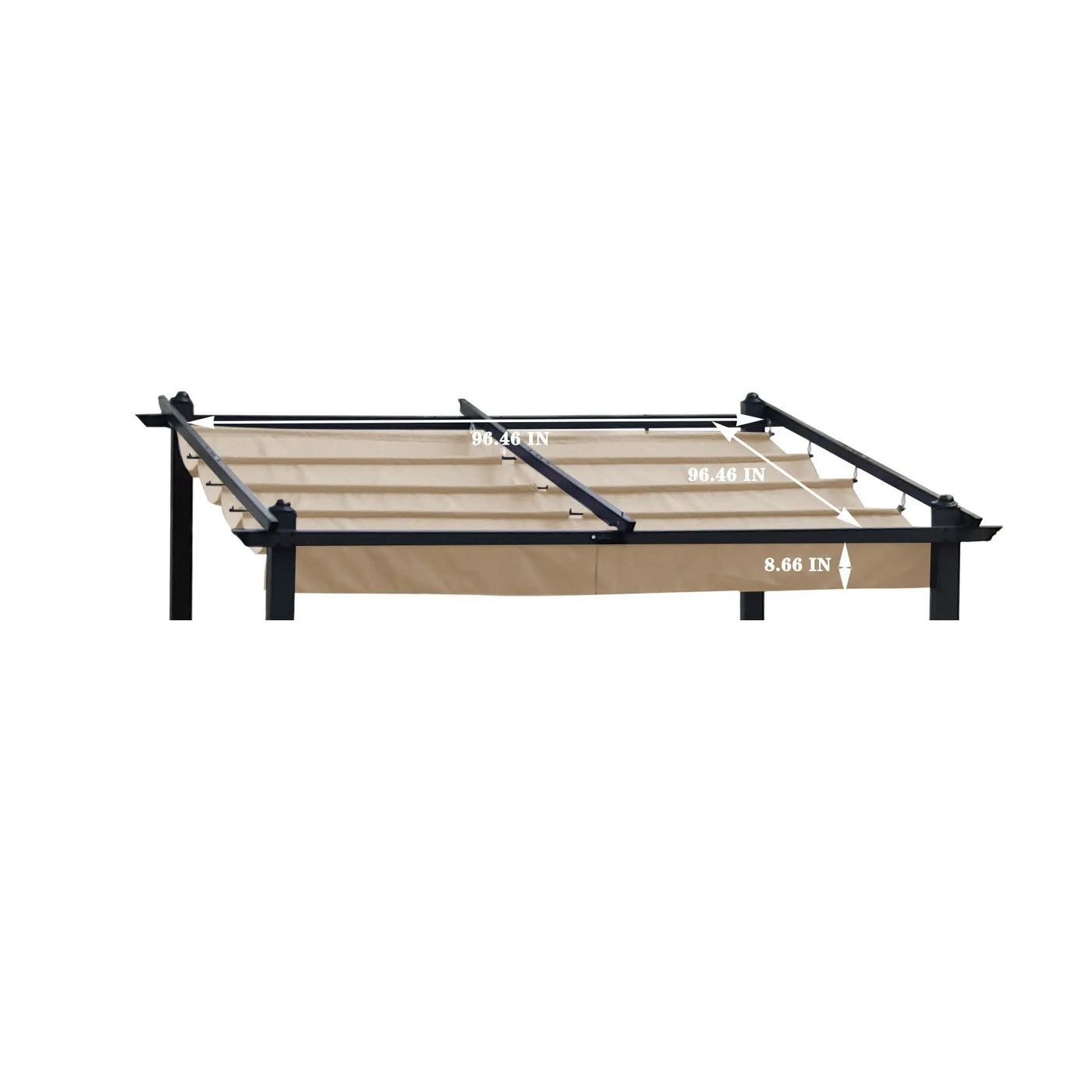 Replacement Canopy Top Cover Fabric For Outdoor Patio Retractable Pergola Sun-Shelter Canopy by HouseOfZazla