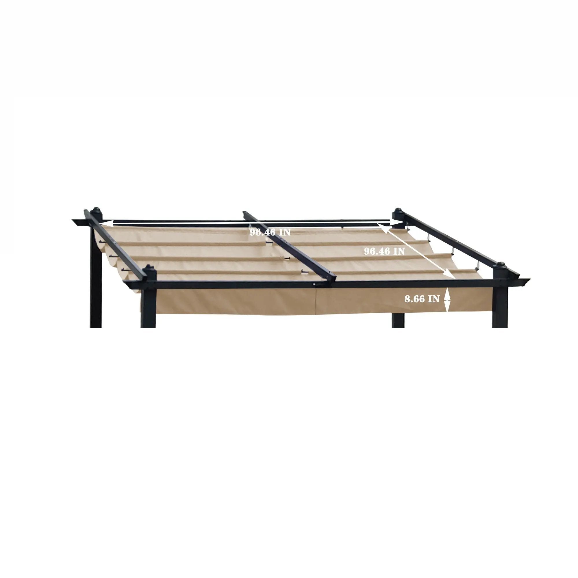 Replacement Canopy Top Cover Fabric For Outdoor Patio Retractable Pergola Sun-Shelter Canopy by HouseOfZazla