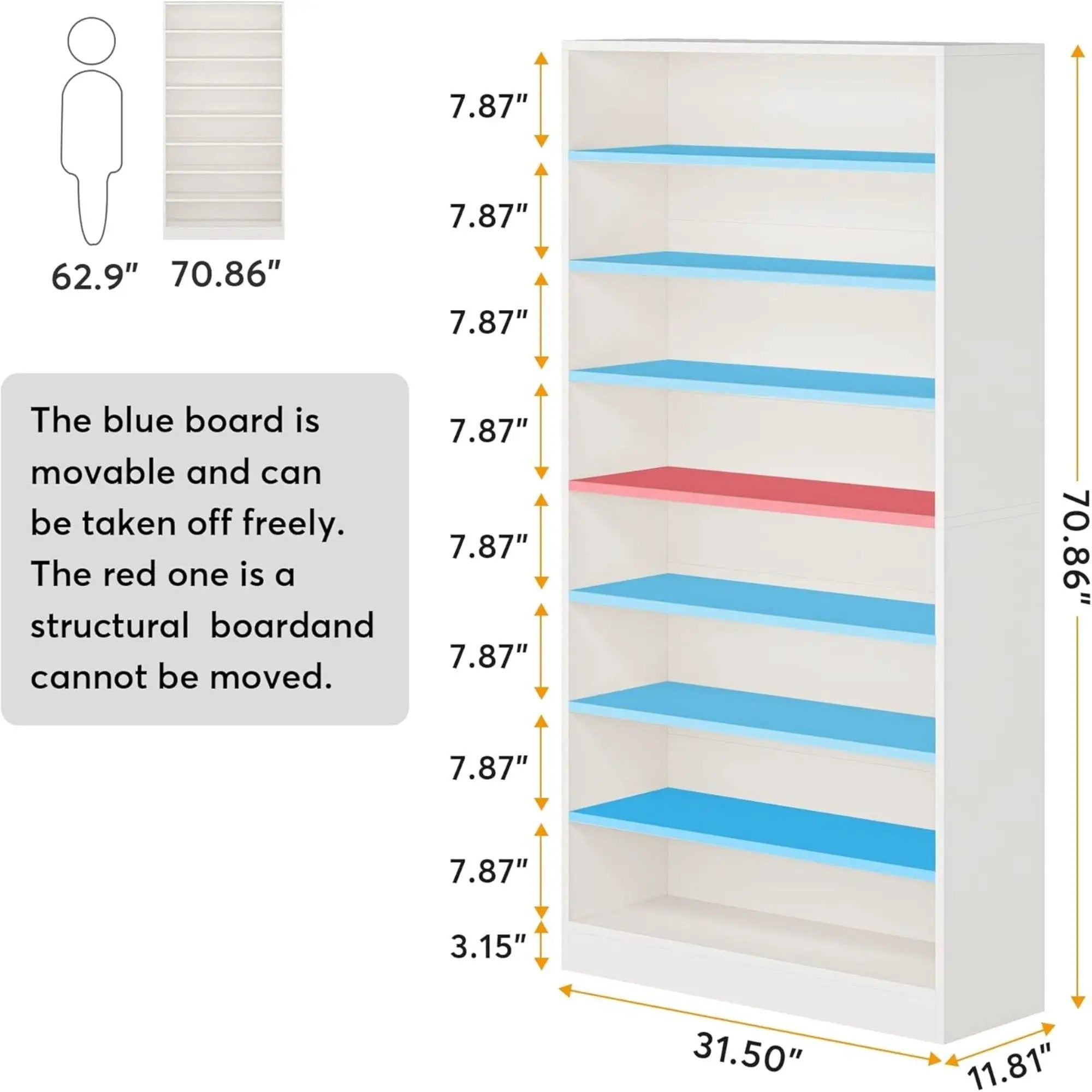 9 Tier Freestanding Shoe Cabinet with Open Design by HouseOfZazla
