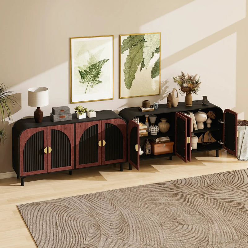 Vintage Arched Sideboard Cabinet with Mid-Century Vintage Style by HouseOfZazla