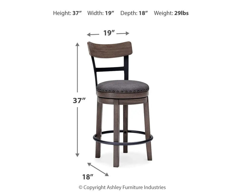 Caitbrook - UPH Swivel Barstool - Gray by Unique Piece Furniture