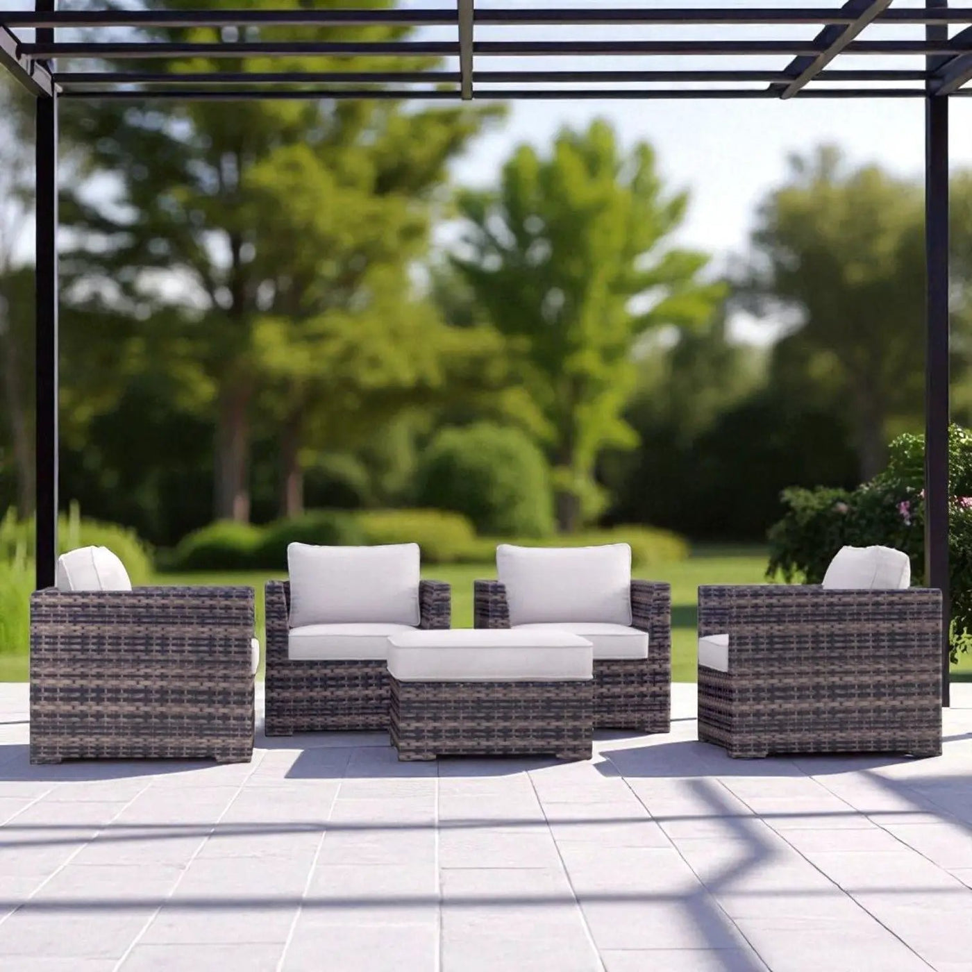 Outdoor Patio Chair Set For Patio With Foam Cushions by Unique Piece Furniture