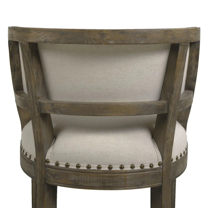 Paris - Farmhouse Counter Height Bar Stool With Backrest by Unique Piece Furniture