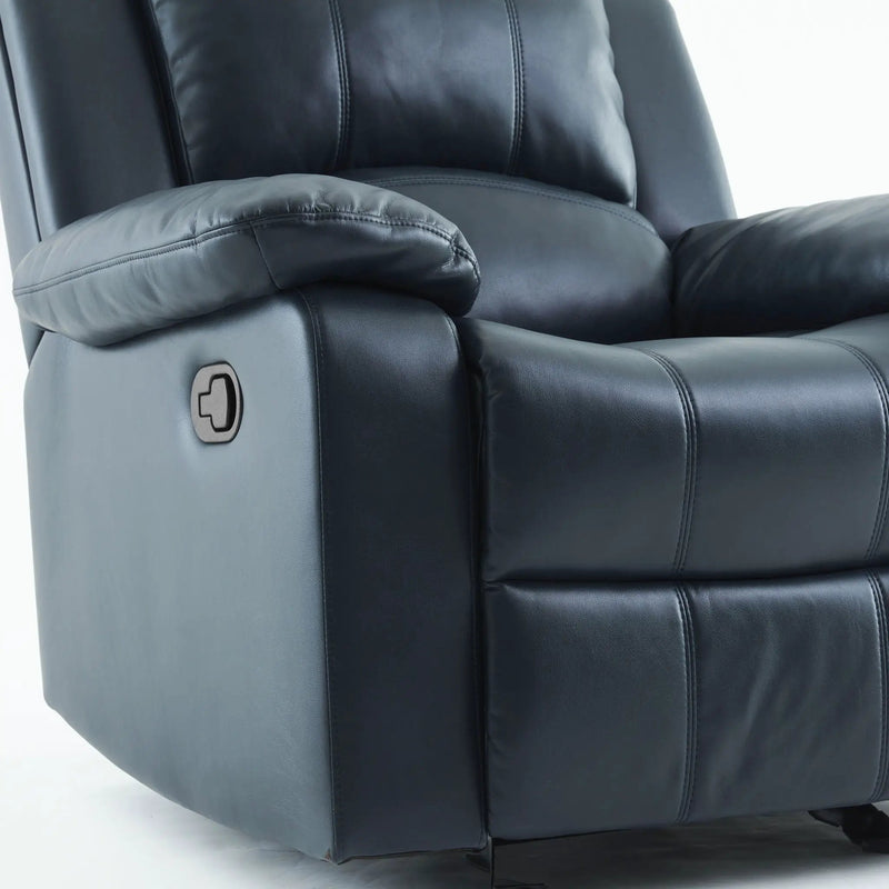 Charlotte - Gel Glider Recliner - Blue by HouseOfZazla
