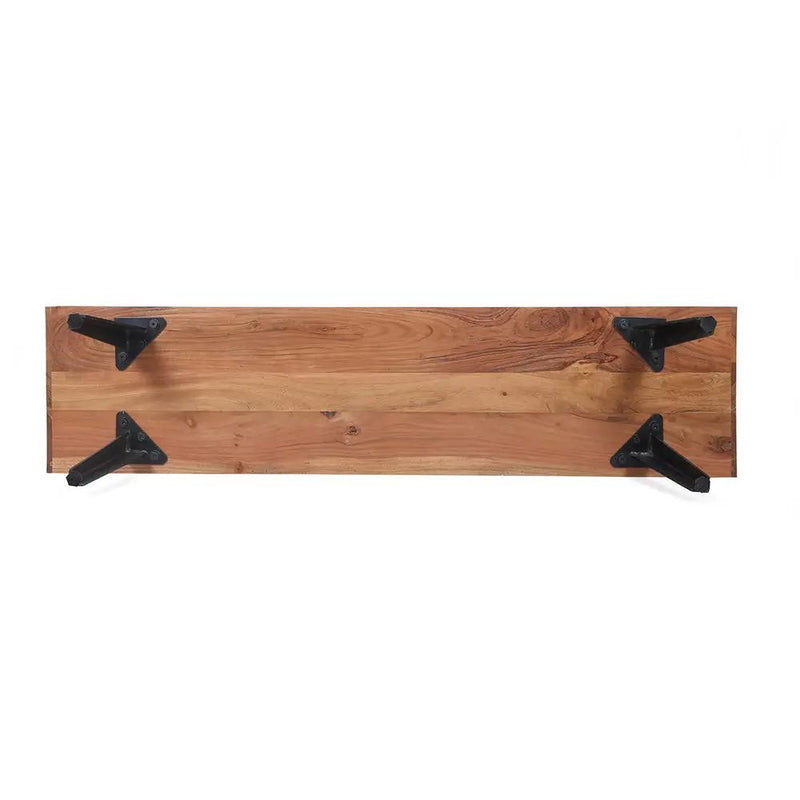 Asther - Acacia Wood TV Cabinet - Natural Wood / Brown by HouseOfZazla