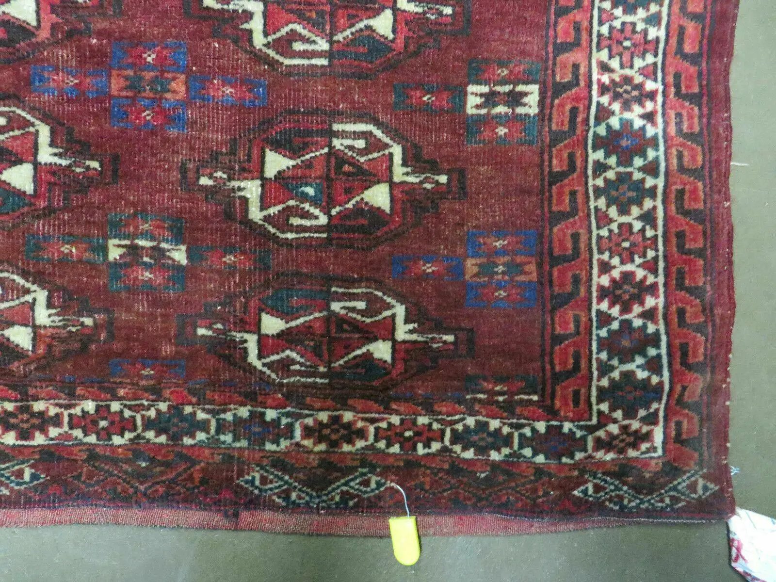 2.5' X 4' Antique Handmade Bokhara Turkoman Yamud Wool Rug Kilim Backing NICE by Jewel Rugs