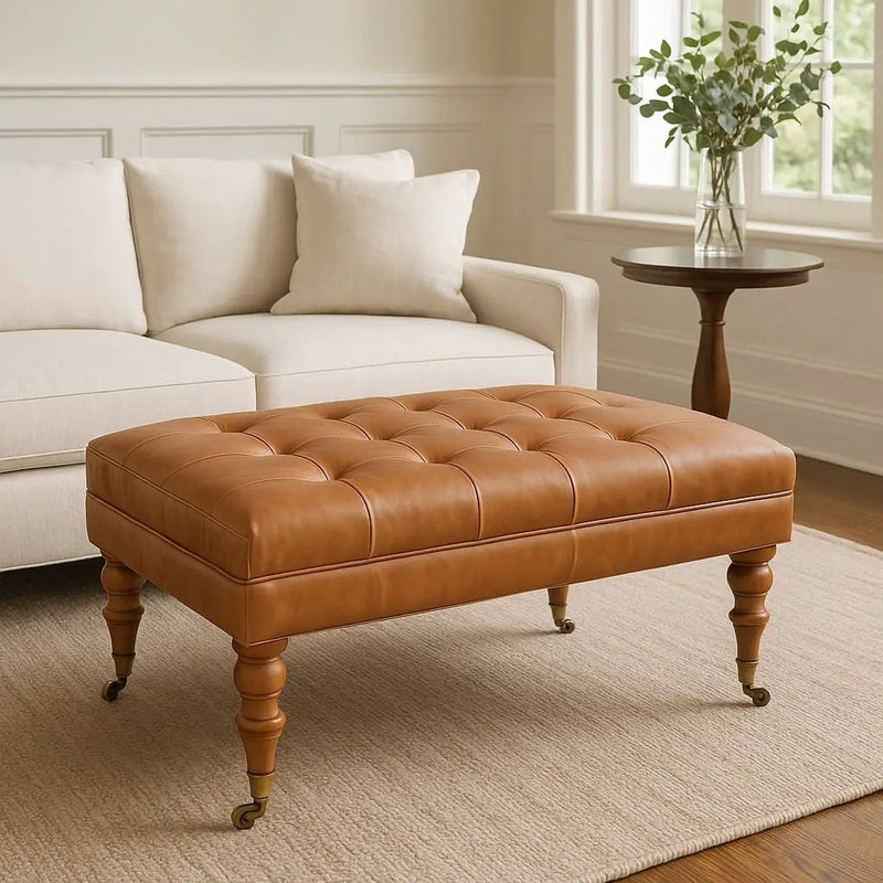 Buffalo - Ottoman With Castor Legs by HouseOfZazla
