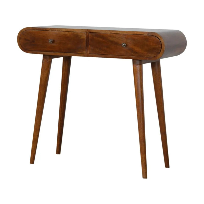 Solid Wood Curved Edge Console Table by HouseOfZazla
