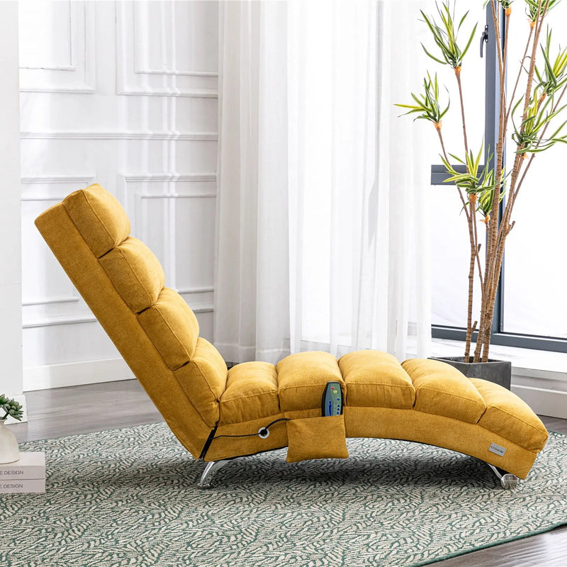 Massage Chaise Lounge Indoor With Remote Control, Ergonomic Electric Massage Lounger by Unique Piece Furniture