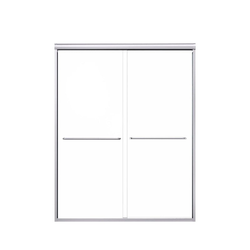 Modern Semi Frameless Double Sliding Shower Door by HouseOfZazla