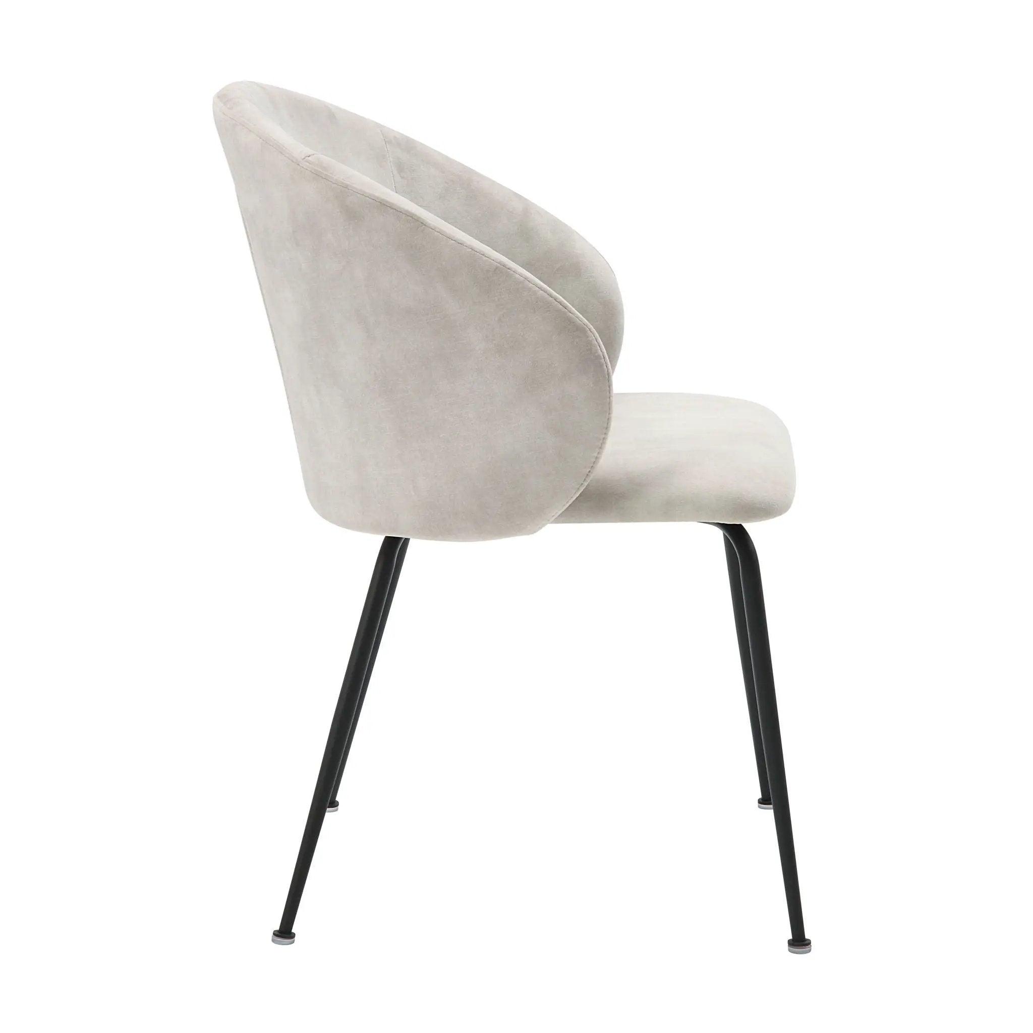 Velvet Upholstery Side Chairs 2 Piece Set With Metal Legs Modern Home Furniture - Beige by Unique Piece Furniture