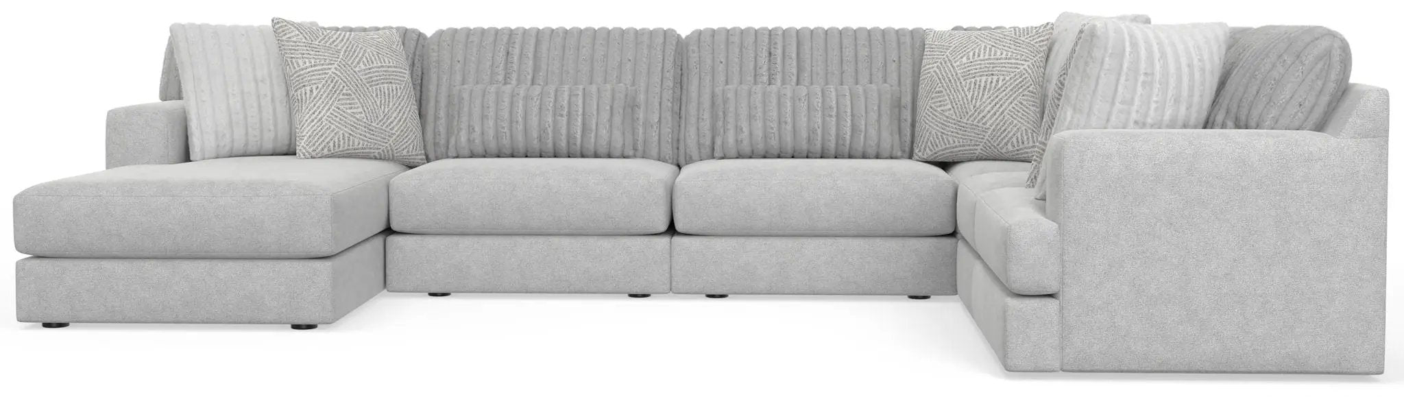 Logan - Upholstered Sectional With Comfort Coil Seating And Accent Pillows Included by Unique Piece Furniture