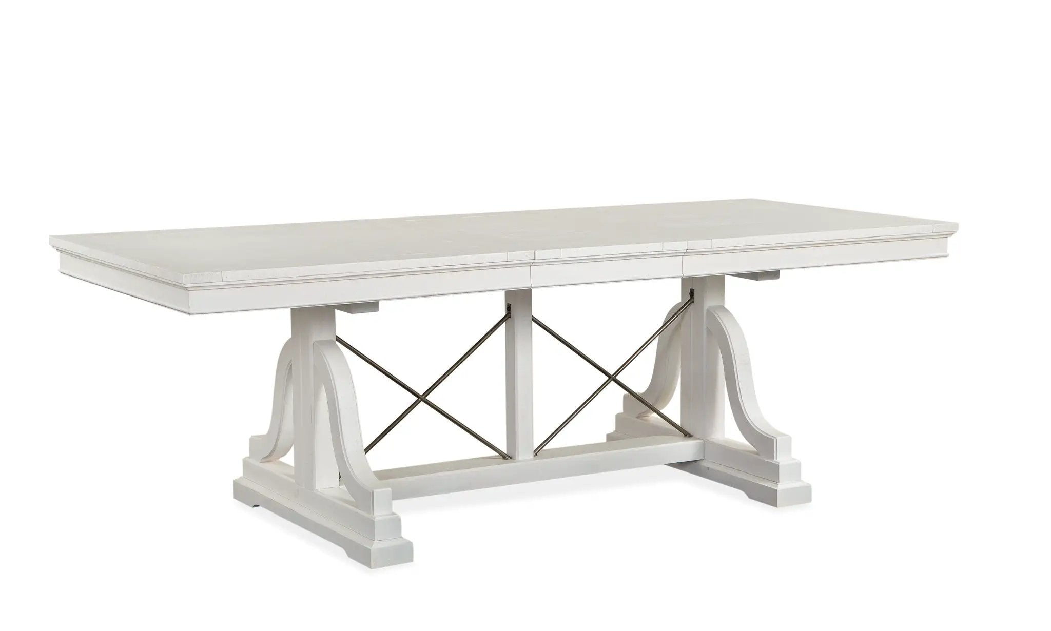 Heron Cove - Trestle Dining Table - Chalk White by Unique Piece Furniture