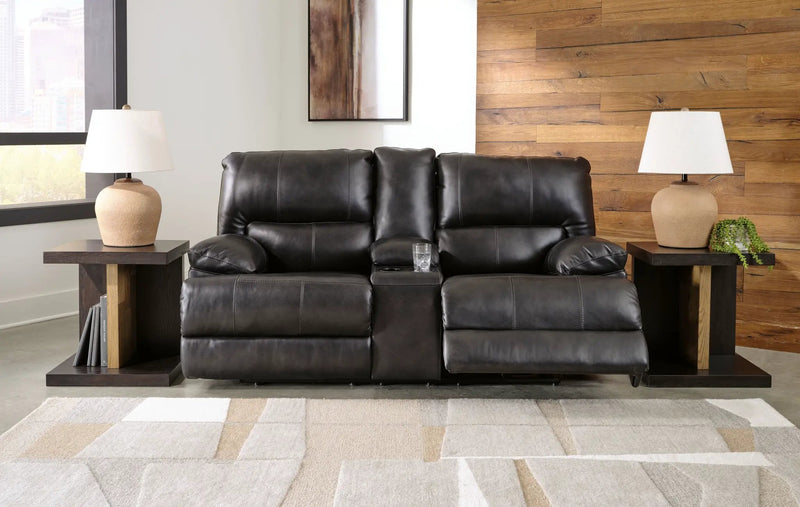 Mountainous - Power Reclining Loveseat With Console /Adj Headrest - Eclipse by Unique Piece Furniture