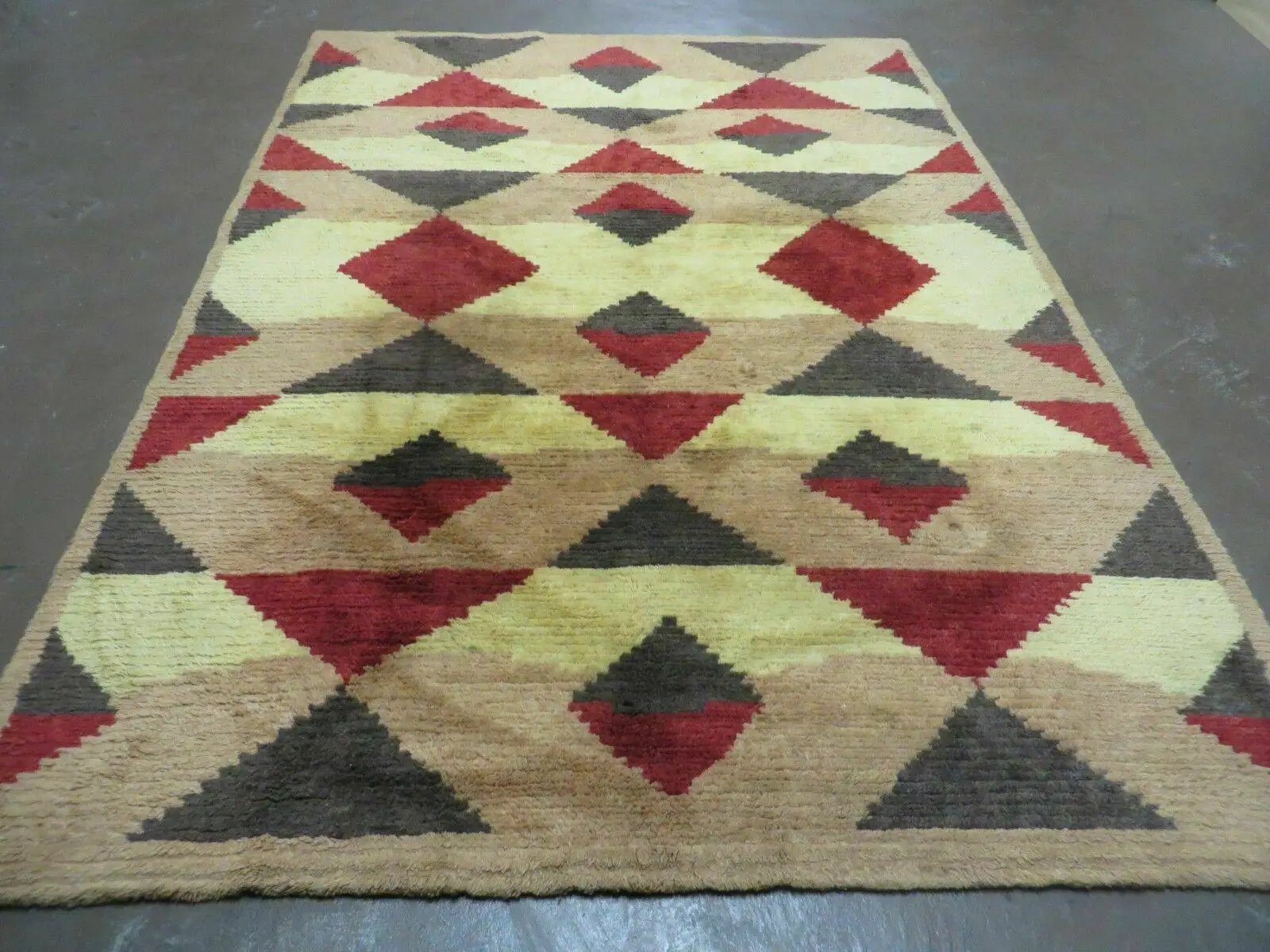 6' X 8' Handmade Tibetan Nepal Chinese Wool Rug Art Deco Contemporary Modern by Jewel Rugs