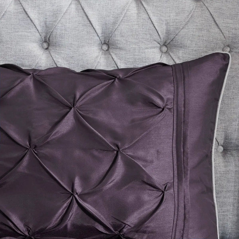 7 Piece Tufted Comforter Set Plum King by HouseOfZazla