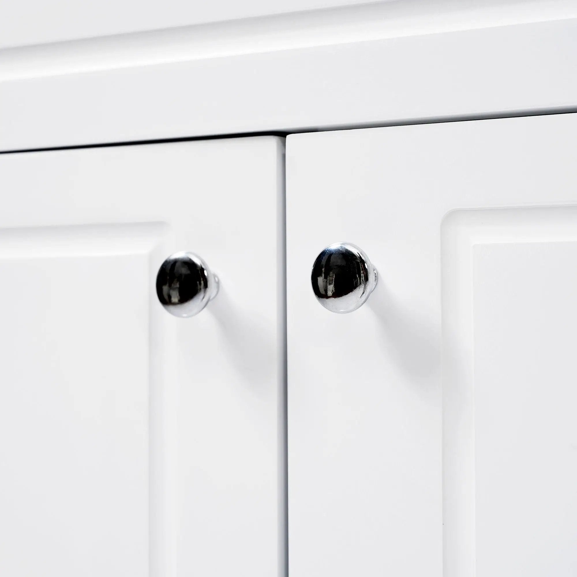 Bathroom Vanity With Double Sinks, 3 Drawers & 4 Doors - White