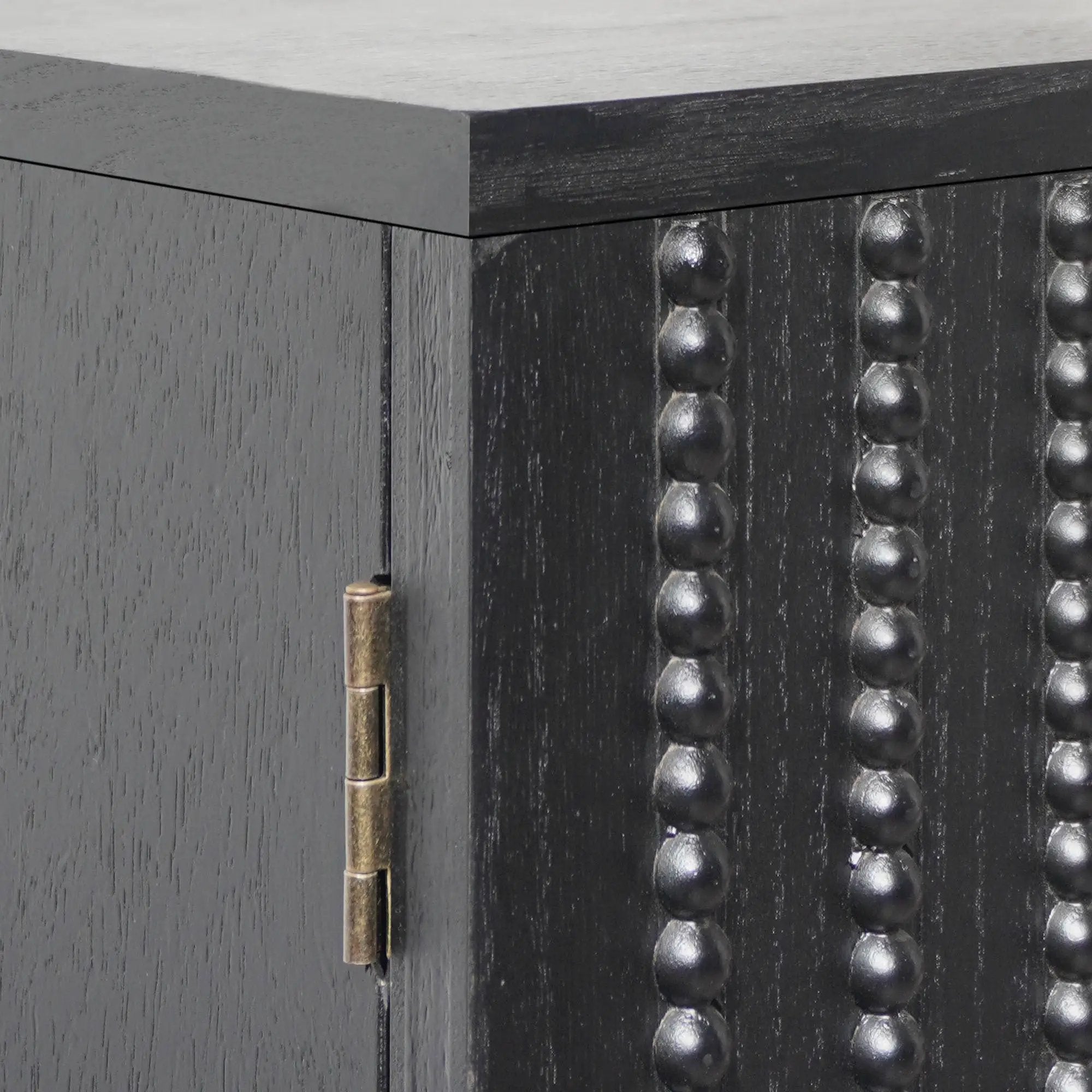 Modern Black Wood Storage Cabinet with Decorative Door by HouseOfZazla