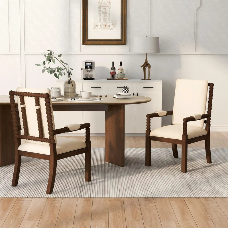 Set of 2 Rubber Wood Dining Chairs by HouseOfZazla
