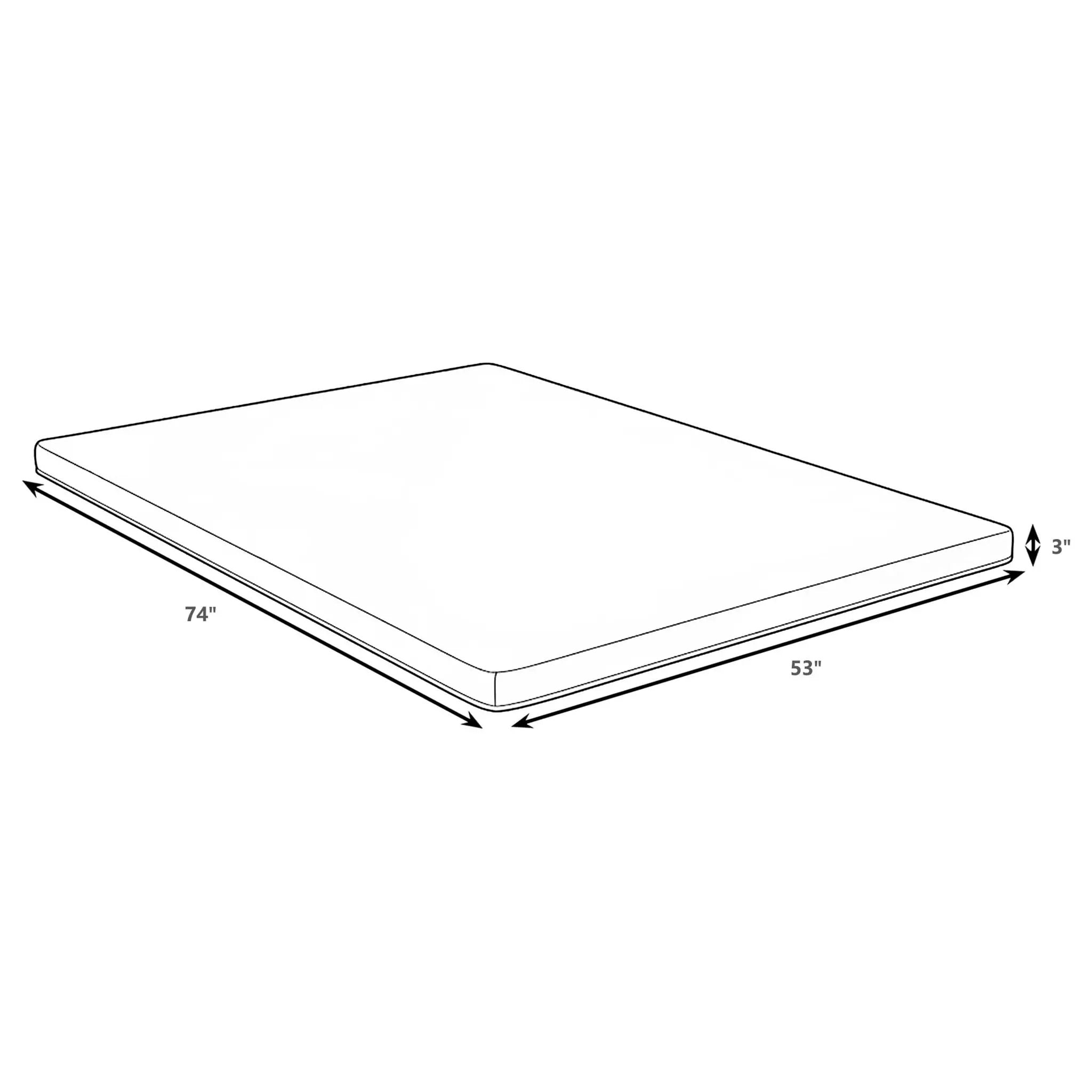 Cascade 3-inch Full Cool Memory Foam Mattress Topper by Unique Piece Furniture