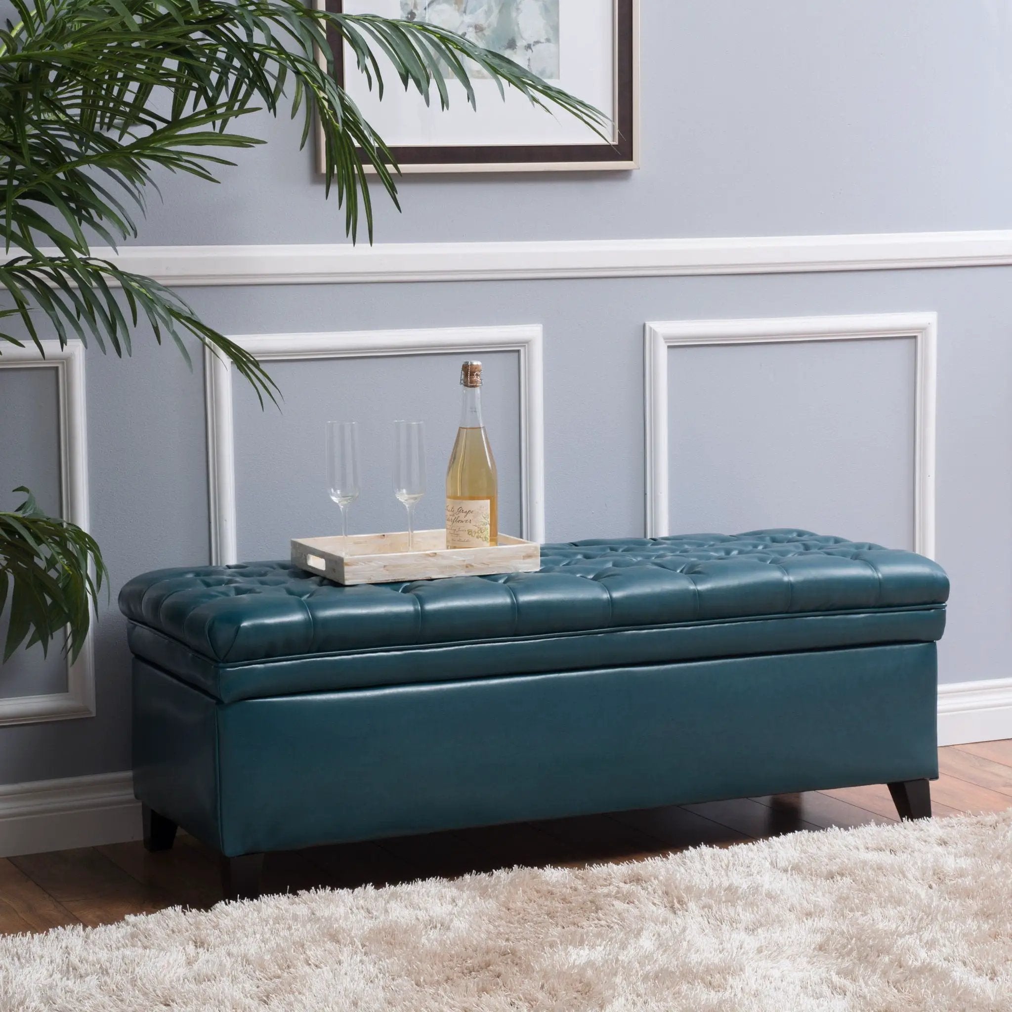 Juliana Storage Ottoman With Birch Legs by HouseOfZazla
