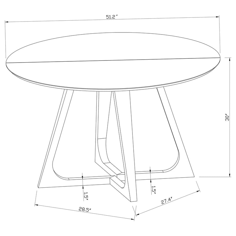 Imani - Round Marble Dining Table - Gold by HouseOfZazla
